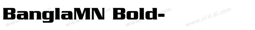 BanglaMN Bold字体转换